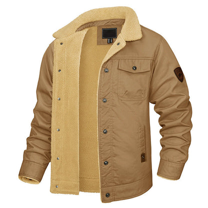 Warme Fleece Jacke Damen Baumwolle Cargo Stil - IdealeKleiden