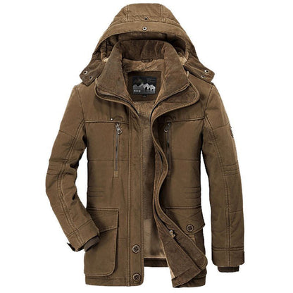 Warme Winterjacke Fleece Gepolstert mit Großen Taschen