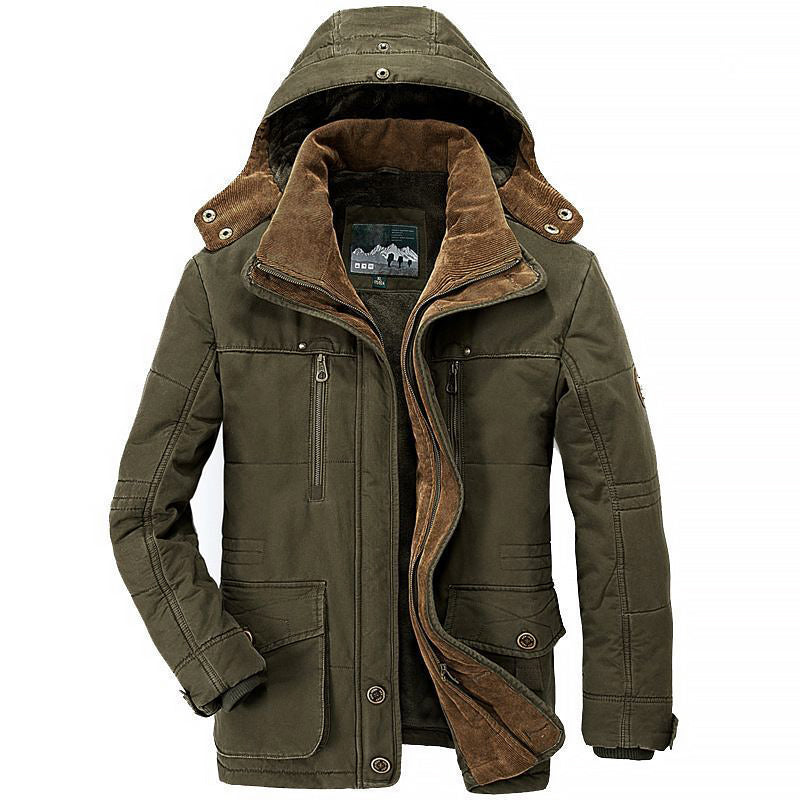 Warme Winterjacke Fleece Gepolstert mit Großen Taschen