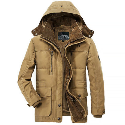Warme Winterjacke Fleece Gepolstert mit Großen Taschen
