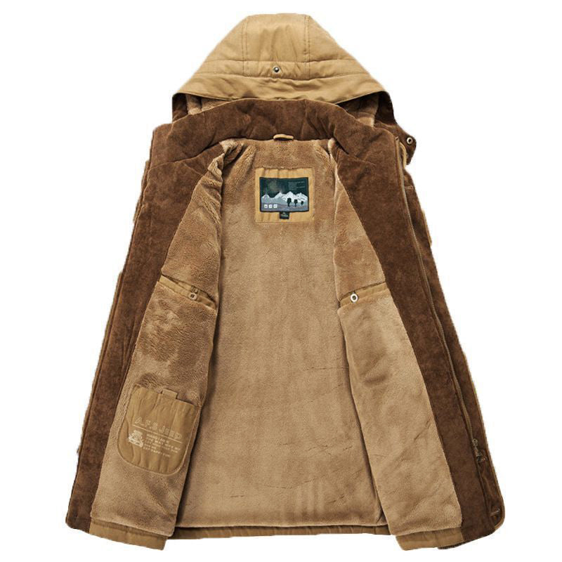 Warme Winterjacke Fleece Gepolstert mit Großen Taschen - IdealeKleiden