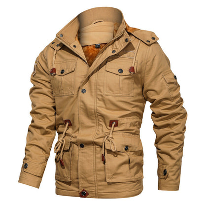 Militärjacke Herren Baumwoll Fleece Isoliert