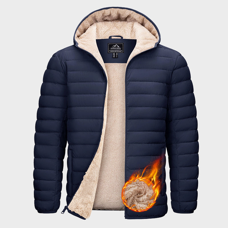 Wasserabweisende Pufferjacke Warm Fleece Innenfutter