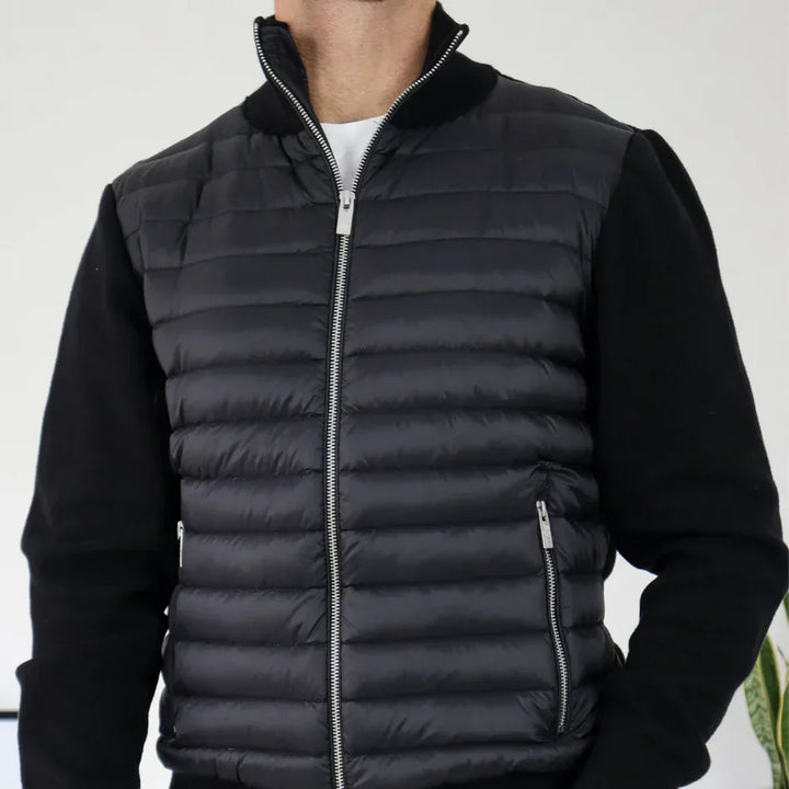 Herren Steppjacke Reißverschluss Vorne Modern