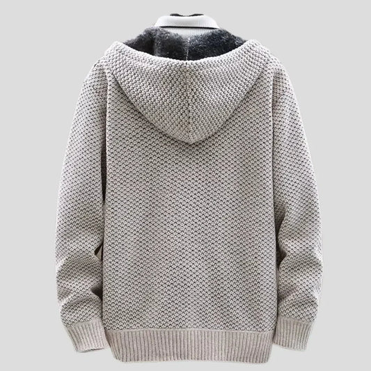 Weiche Strickfleece Hoodie Damen - IdealeKleiden