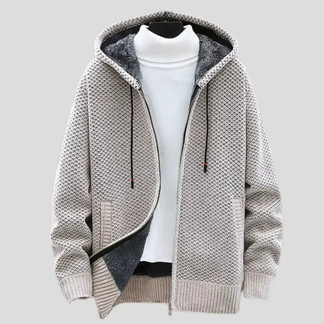 Weiche Strickfleece Hoodie Damen