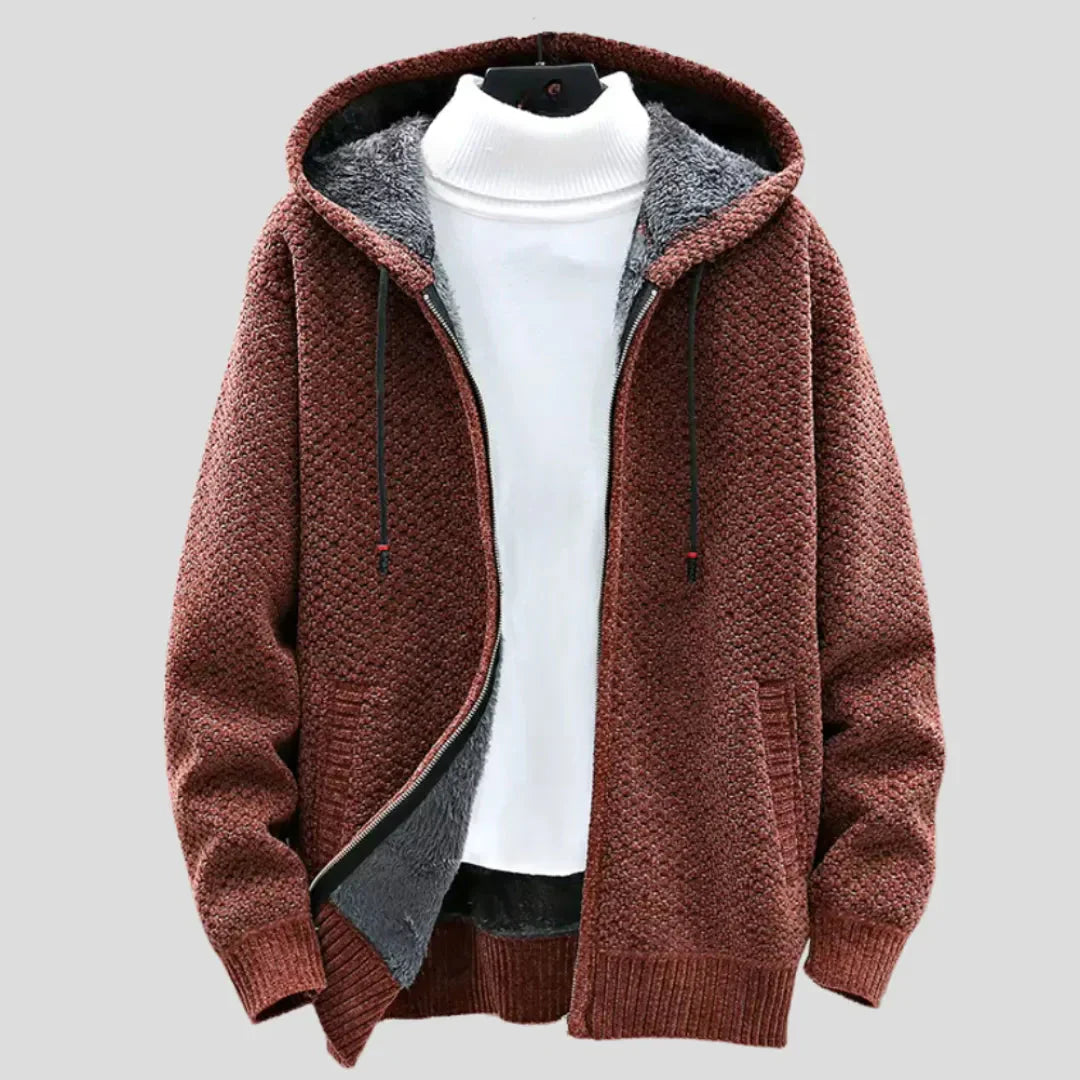 Weiche Strickfleece Hoodie Damen