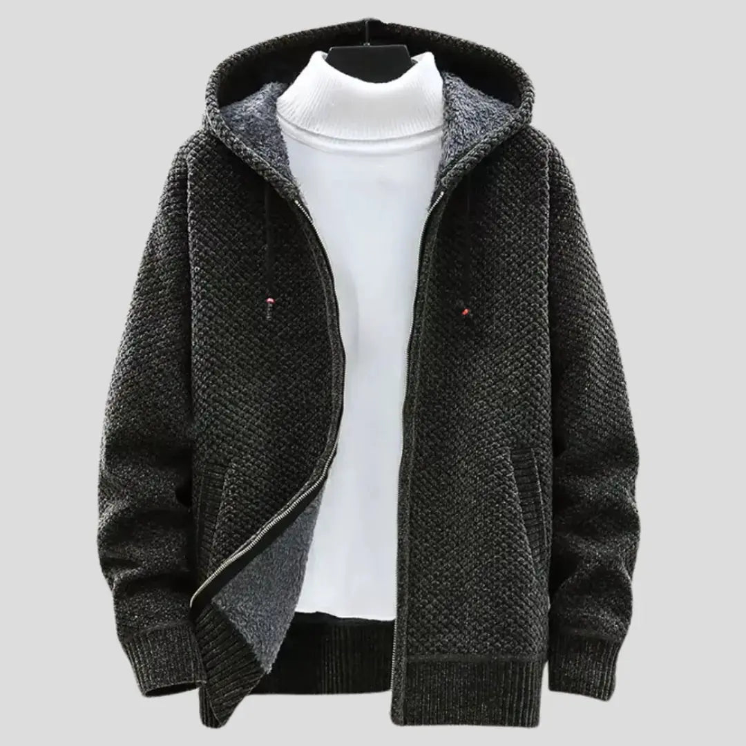 Weiche Strickfleece Hoodie Damen