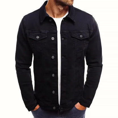 Schmale Denimjacke Mit Knöpfen