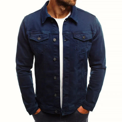 Schmale Denimjacke Mit Knöpfen