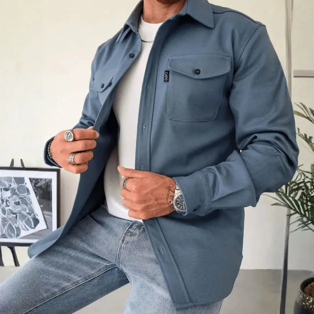 Stylische Overshirt Knopfleiste Relaxed Fit