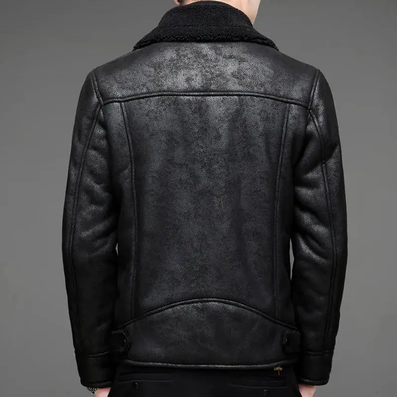 Lederjacke Retro Fliegerstil - IdealeKleiden