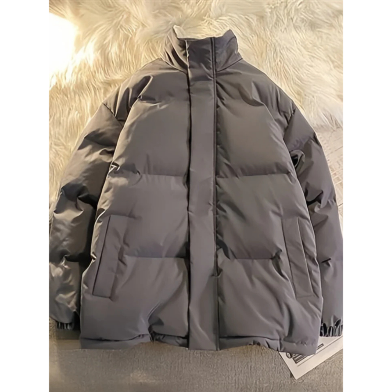 Herren Pufferjacke Warm Stehkragen Winterjacke