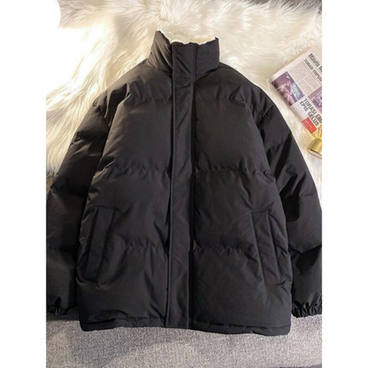 Herren Pufferjacke Warm Stehkragen Winterjacke