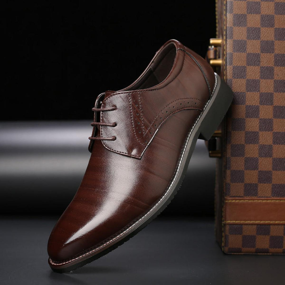 Elegant Herrenschuhe Schwarze Schnürstiefel - IdealeKleiden
