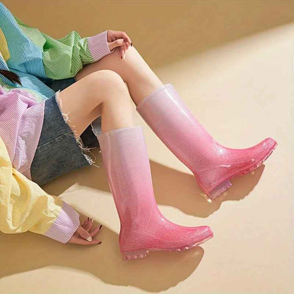 Wasserfeste Regenstiefel Damen Gradient Design