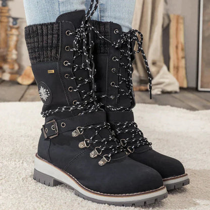 Winterstiefel Frauen Midi Boots Warm & Stylisch