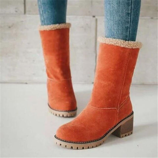Damen Winterstiefel Fell gefüttert Warm & Bequem - IdealeKleiden