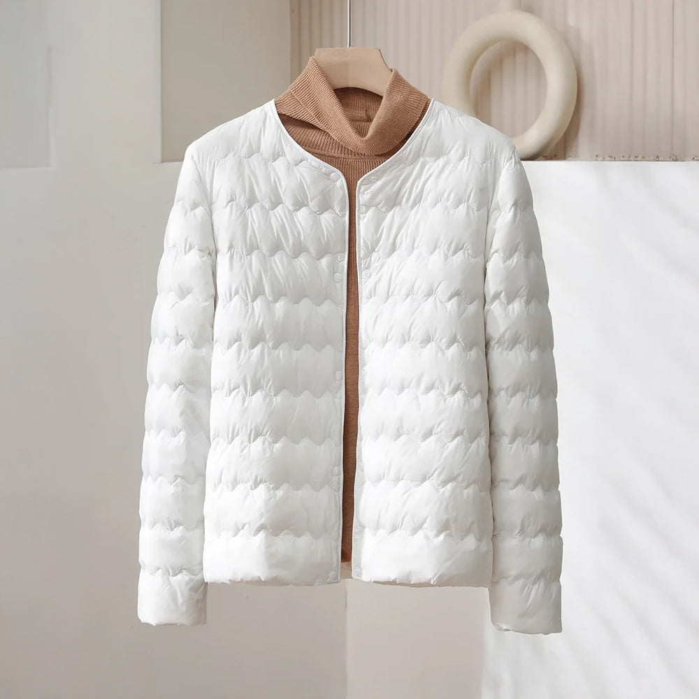 Kragenlose Daunenjacke Warm & Leicht