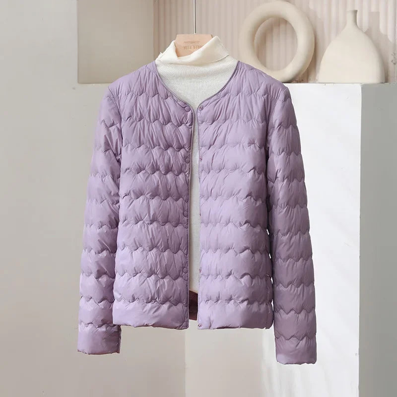 Kragenlose Daunenjacke Warm & Leicht