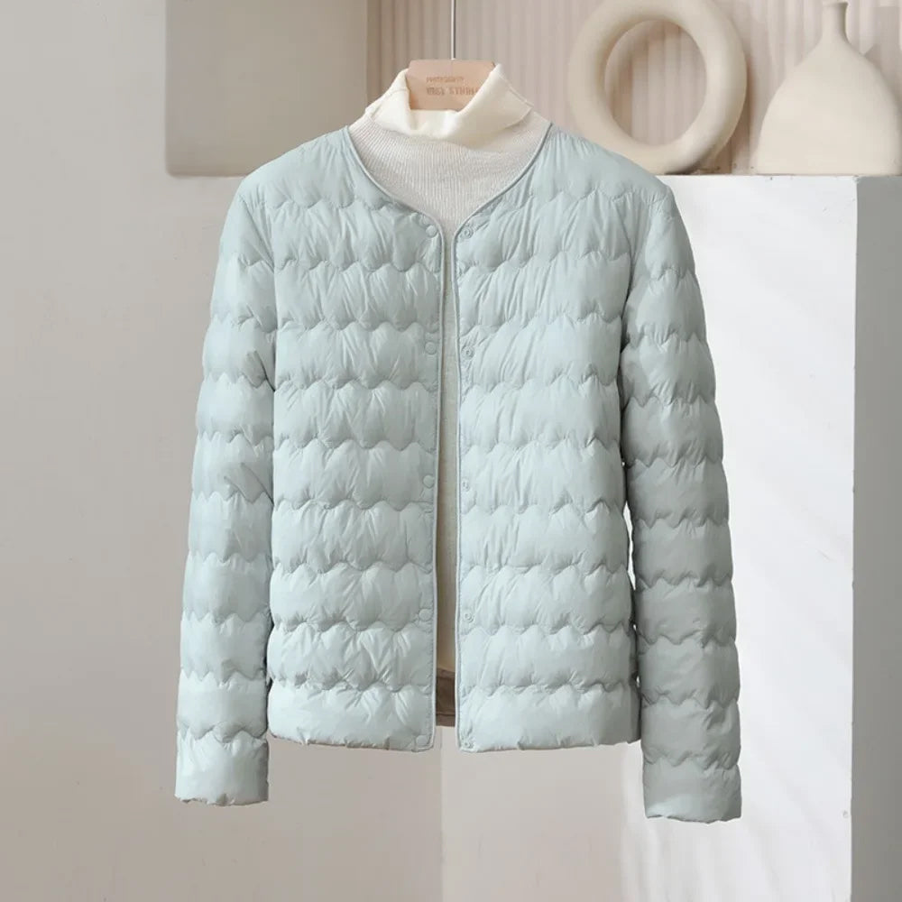 Kragenlose Daunenjacke Warm & Leicht