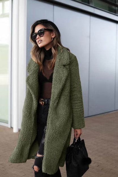 Wintermantel Damen Teddy Übergröße Modern Stil