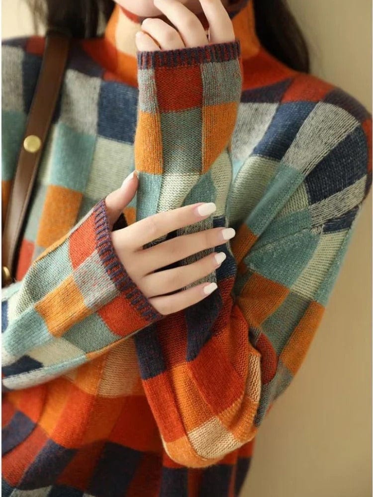 Herbstpullover Rollkragen Modern Elegantes Design - IdealeKleiden