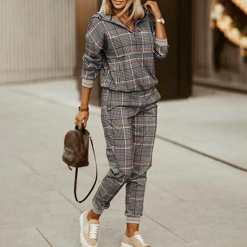 Damen Sportanzug Set Modern Jogging Style
