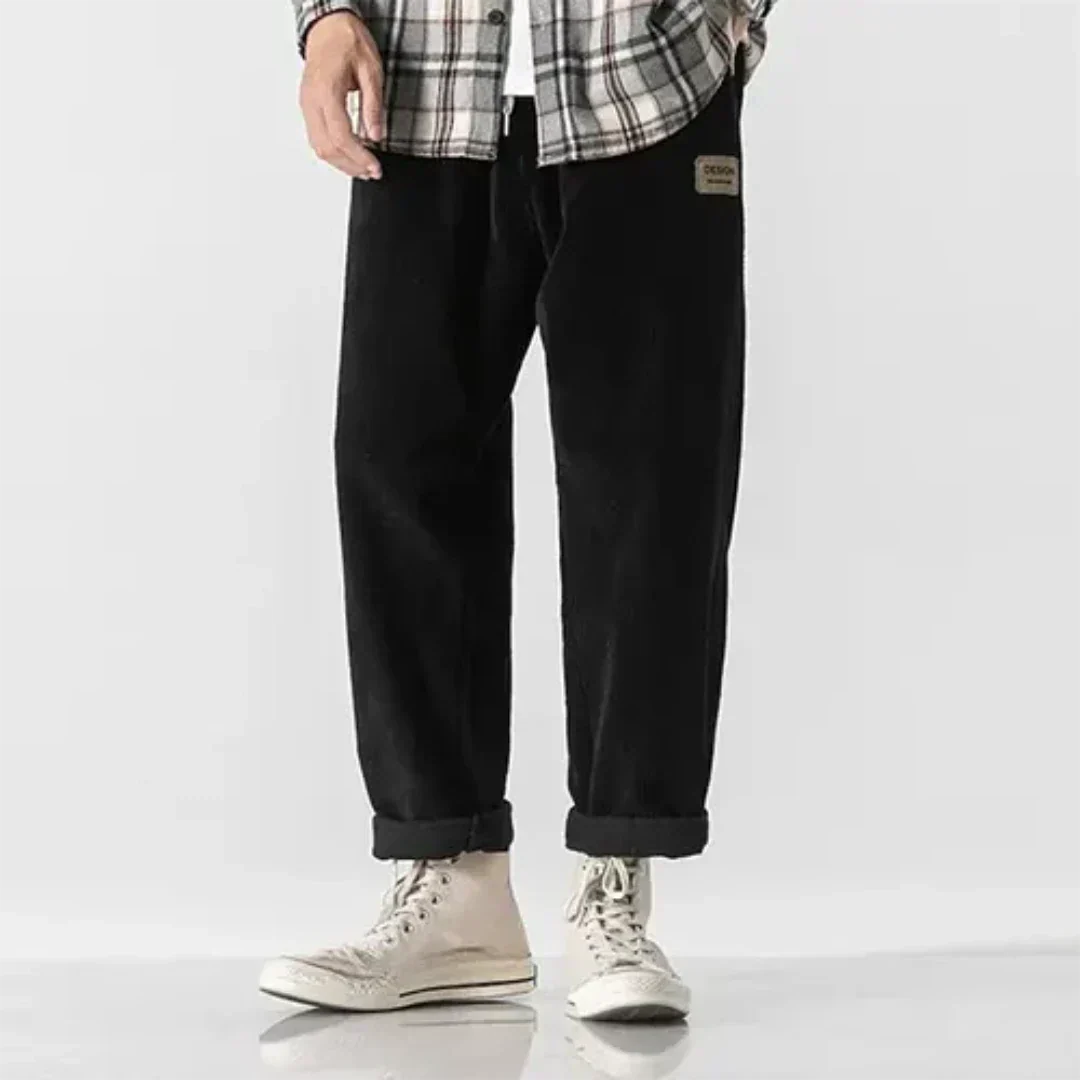 Herren Cordhose Oversized Bequem Weich - IdealeKleiden