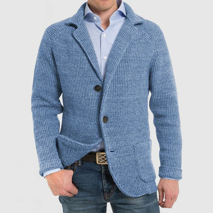 Herren Strickjacke Modern Zweiknopf Design