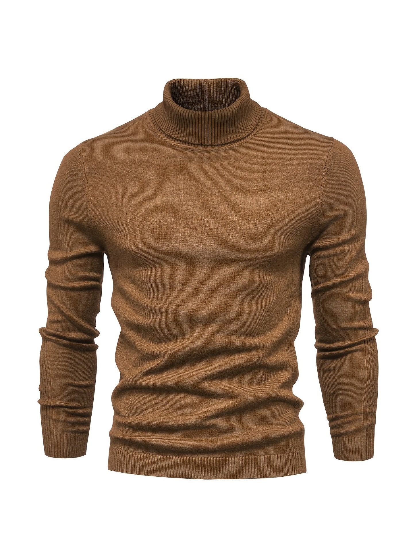 Herren Rollkragenpullover Merinowolle Modern Warm