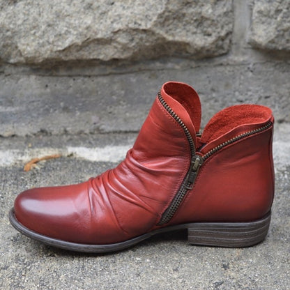 Elegante Stiefeletten Lederschwarz Schmal