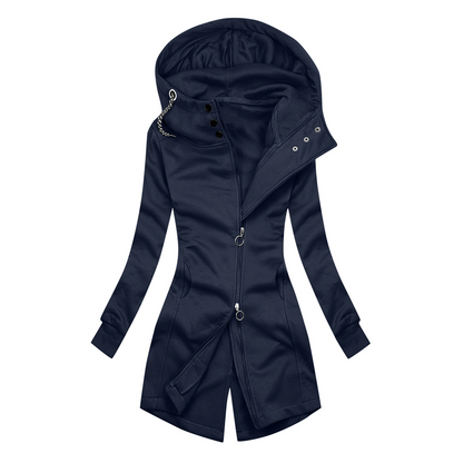 Stylische Hoodie Slim Fit Rollkragen Jacke