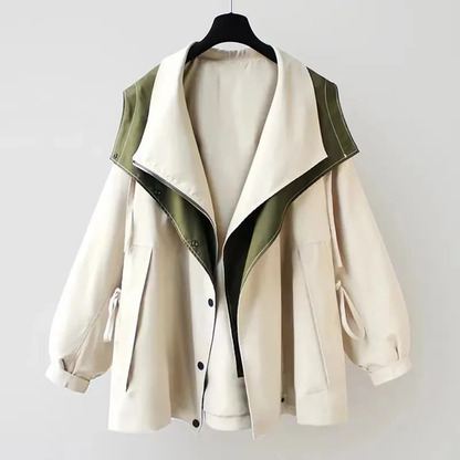 Leichtgewicht Windbreaker Übergröße Kapuze Kordelzug Jacke - IdealeKleiden