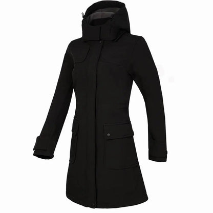 Wasserdichte Damen-Regenjacke Mit Kapuze Lang