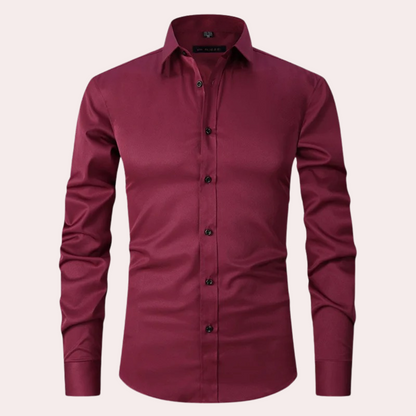 Herren Stretch Hemd Langarm Modern