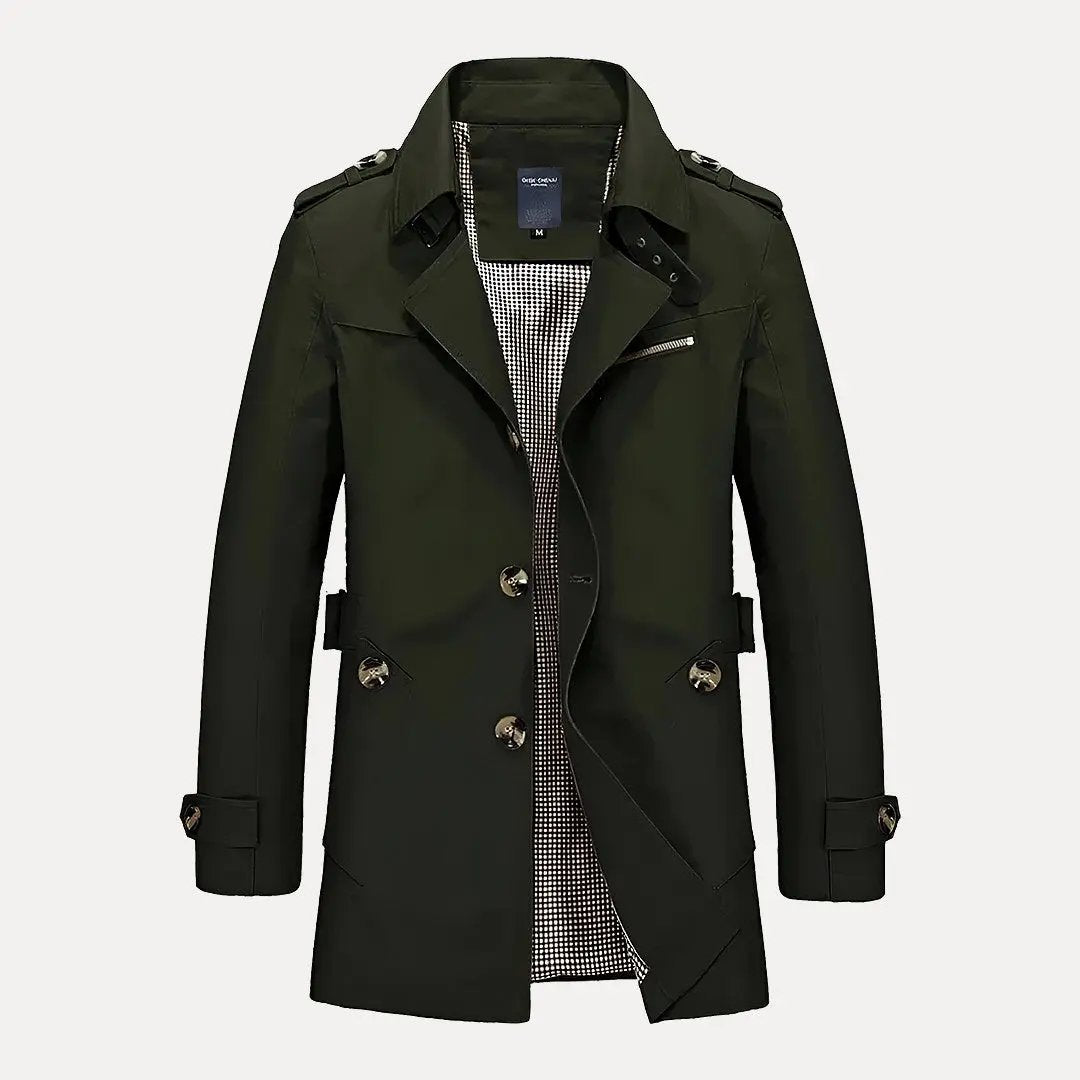 Stylischer Trenchcoat Flip Kragen Damen
