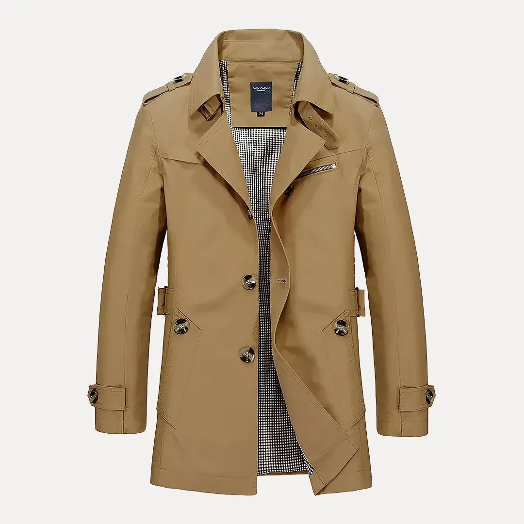Stylischer Trenchcoat Flip Kragen Damen