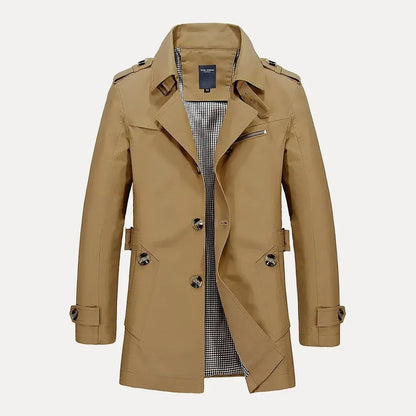 Stylischer Trenchcoat Flip Kragen Damen
