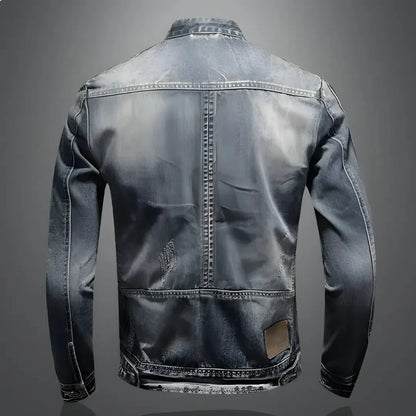 Verwaschene Denimjacke Vintage Look - IdealeKleiden
