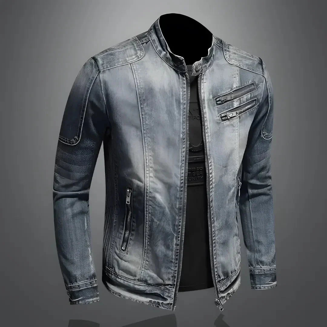 Verwaschene Denimjacke Vintage Look