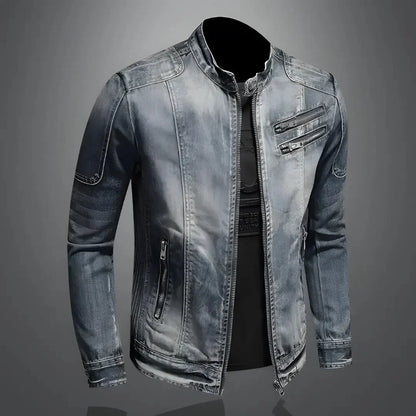 Verwaschene Denimjacke Vintage Look