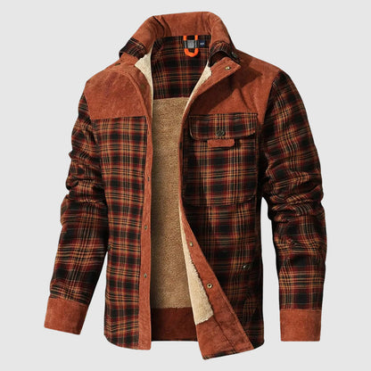 Karierte Sherpa Jacke Outdoor Warm