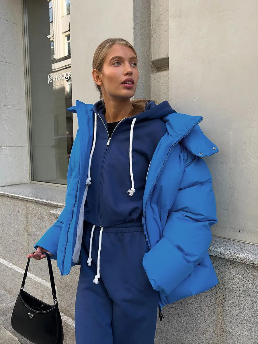 Damen Pufferjacke Warm Leicht Wintermantel