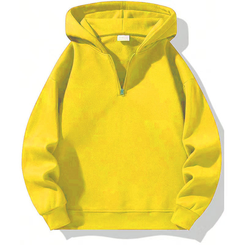 Herren Sportpullover Kapuze Halbzipper
