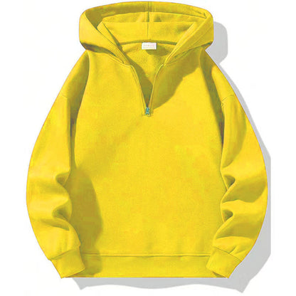 Herren Sportpullover Kapuze Halbzipper