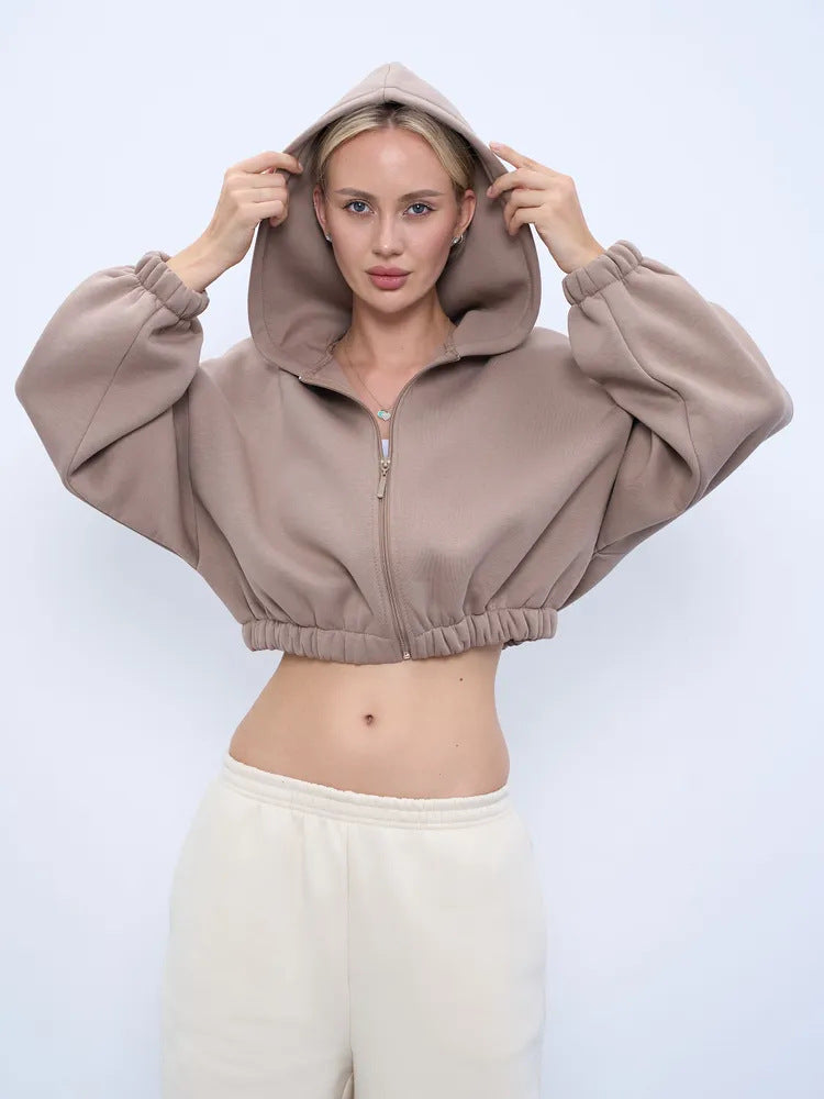 Damen Oversized Pullover Kapuze Groß Ärmel Mode
