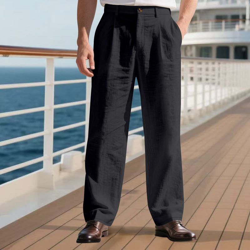 Herren Freizeithose Bequem Weich Elegant