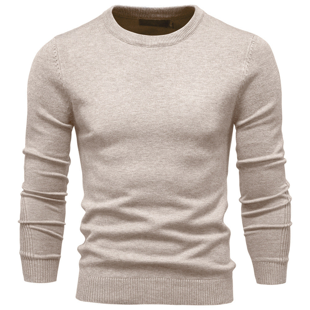 Herren Pullover Rundhals Baumwolle Elegantes Design