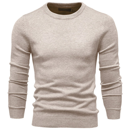 Herren Pullover Rundhals Baumwolle Elegantes Design